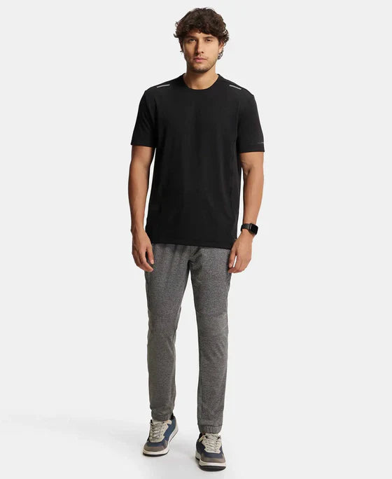 Jockey MV12 Men's Microfiber Elastane Stretch Jogger with Zipper Pockets and StayDry Treatment