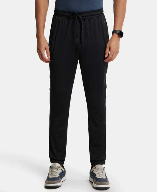 Jockey MV12 Men's Microfiber Elastane Stretch Jogger with Zipper Pockets and StayDry Treatment