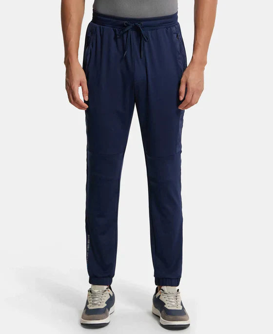 Jockey MV12 Men's Microfiber Elastane Stretch Jogger with Zipper Pockets and StayDry Treatment