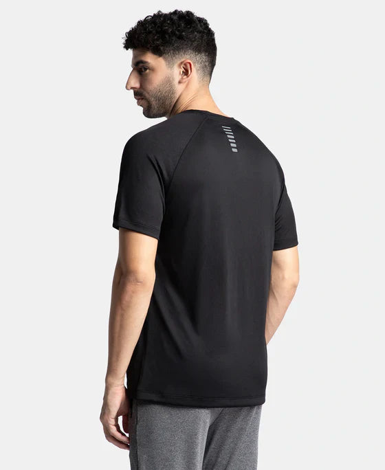 Jockey MV16 Men's Lightweight Microfiber Solid Round Neck Half Sleeve T-Shirt with Breathable Mesh