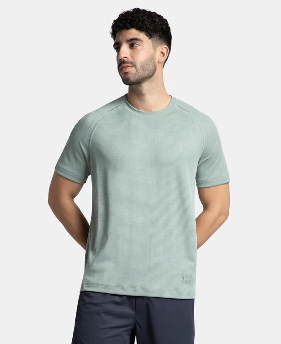 Jockey MV16 Men's Lightweight Microfiber Solid Round Neck Half Sleeve T-Shirt with Breathable Mesh