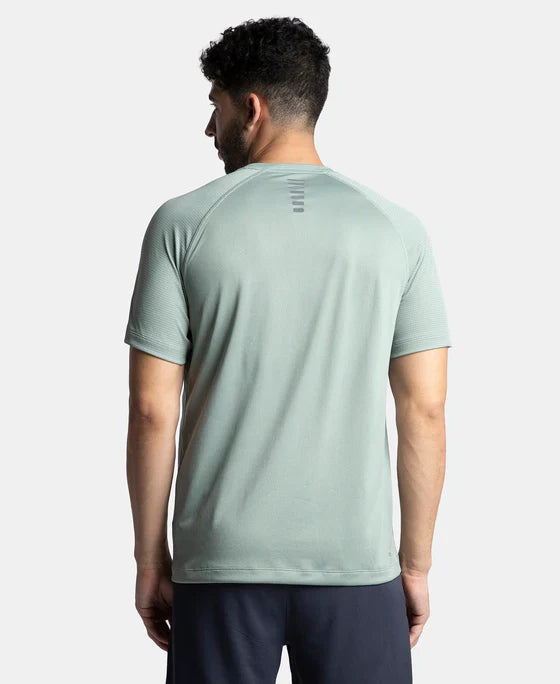 Jockey MV16 Men's Lightweight Microfiber Solid Round Neck Half Sleeve T-Shirt with Breathable Mesh