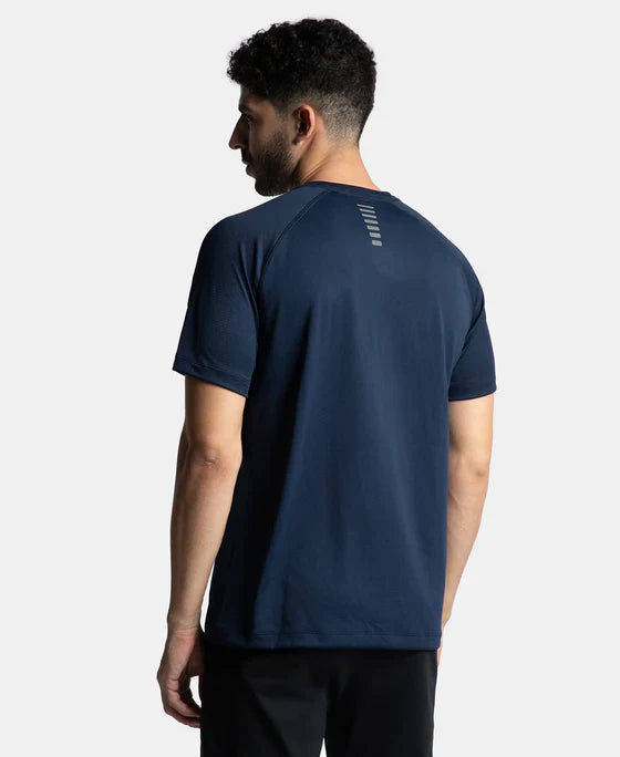 Jockey MV16 Men's Lightweight Microfiber Solid Round Neck Half Sleeve T-Shirt with Breathable Mesh