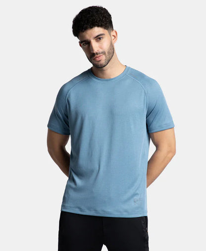 Jockey MV16 Men's Lightweight Microfiber Solid Round Neck Half Sleeve T-Shirt with Breathable Mesh