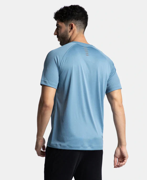 Jockey MV16 Men's Lightweight Microfiber Solid Round Neck Half Sleeve T-Shirt with Breathable Mesh