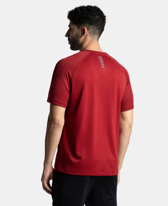 Jockey MV16 Men's Lightweight Microfiber Solid Round Neck Half Sleeve T-Shirt with Breathable Mesh