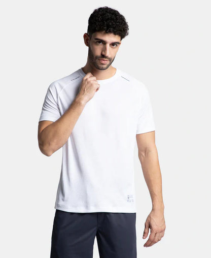 Jockey MV16 Men's Lightweight Microfiber Solid Round Neck Half Sleeve T-Shirt with Breathable Mesh