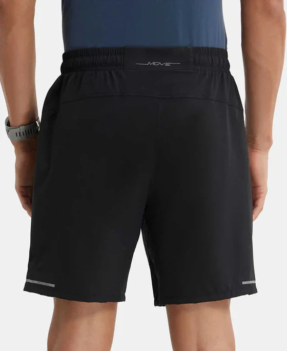 Jockey MV20 Men's Recycled Microfiber Elastane Stretch Straight Fit Solid Shorts with StayFresh Treatment