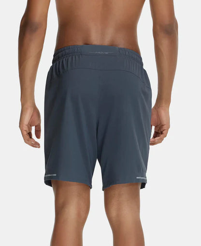 Jockey MV20 Men's Recycled Microfiber Elastane Stretch Straight Fit Solid Shorts with StayFresh Treatment