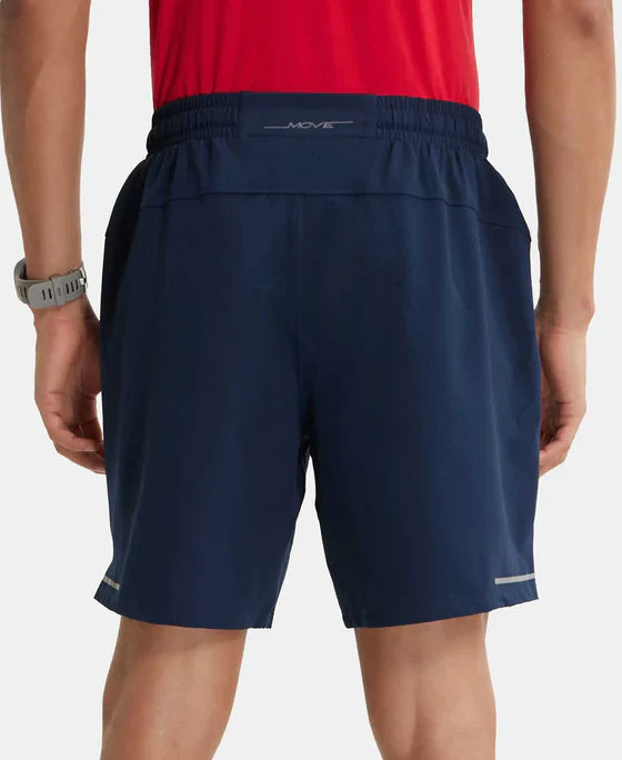 Jockey MV20 Men's Recycled Microfiber Elastane Stretch Straight Fit Solid Shorts with StayFresh Treatment
