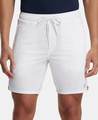 Jockey MV20 Men's Recycled Microfiber Elastane Stretch Straight Fit Solid Shorts with StayFresh Treatment