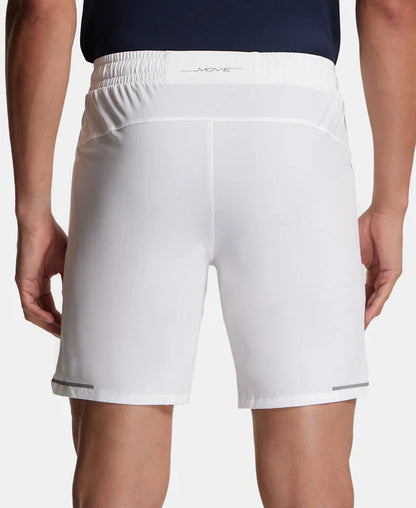 Jockey MV20 Men's Recycled Microfiber Elastane Stretch Straight Fit Solid Shorts with StayFresh Treatment