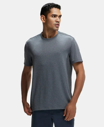 Jockey MV35 Men's Recycled Microfiber Elastane Stretch Half Sleeve Round Neck T-Shirt with Breathable Mesh