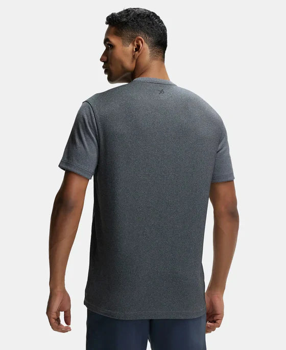Jockey MV35 Men's Recycled Microfiber Elastane Stretch Half Sleeve Round Neck T-Shirt with Breathable Mesh