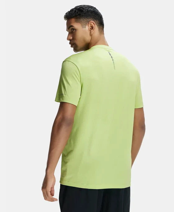 Jockey MV35 Men's Recycled Microfiber Elastane Stretch Half Sleeve Round Neck T-Shirt with Breathable Mesh