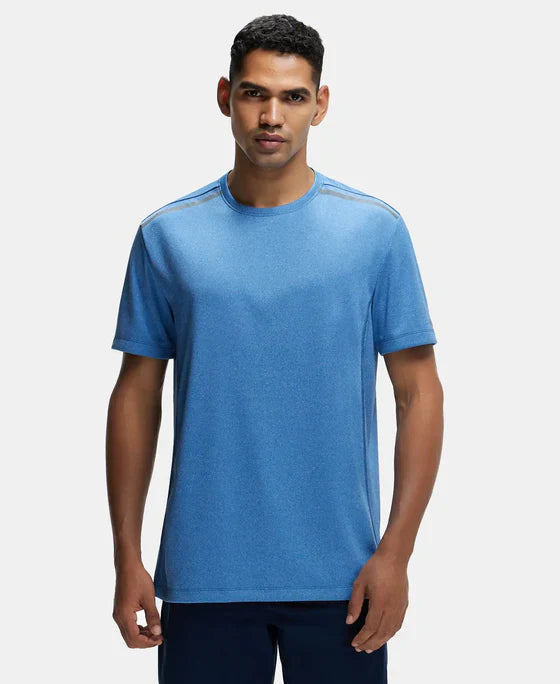 Jockey MV35 Men's Recycled Microfiber Elastane Stretch Half Sleeve Round Neck T-Shirt with Breathable Mesh