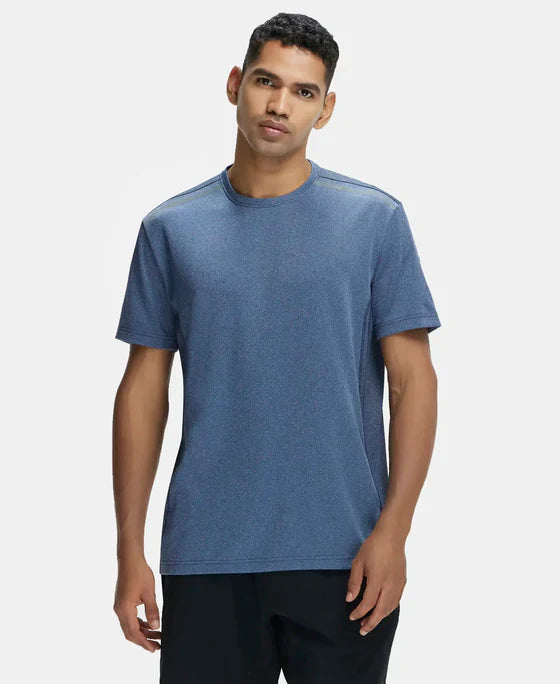 Jockey MV35 Men's Recycled Microfiber Elastane Stretch Half Sleeve Round Neck T-Shirt with Breathable Mesh