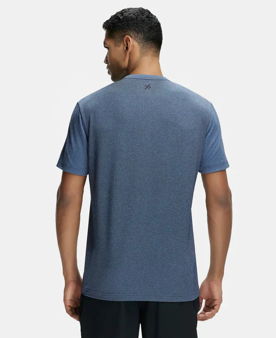 Jockey MV35 Men's Recycled Microfiber Elastane Stretch Half Sleeve Round Neck T-Shirt with Breathable Mesh