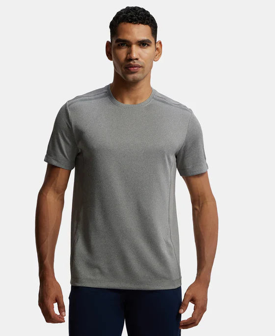 Jockey MV35 Men's Recycled Microfiber Elastane Stretch Half Sleeve Round Neck T-Shirt with Breathable Mesh