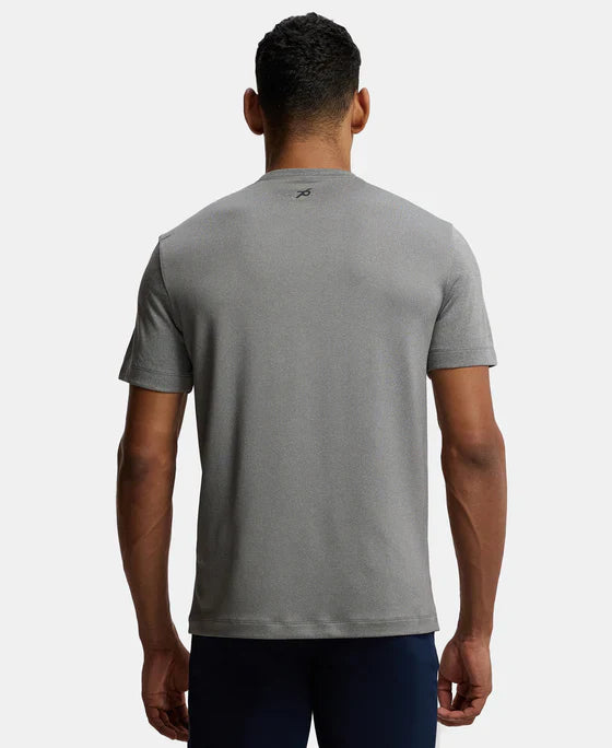 Jockey MV35 Men's Recycled Microfiber Elastane Stretch Half Sleeve Round Neck T-Shirt with Breathable Mesh