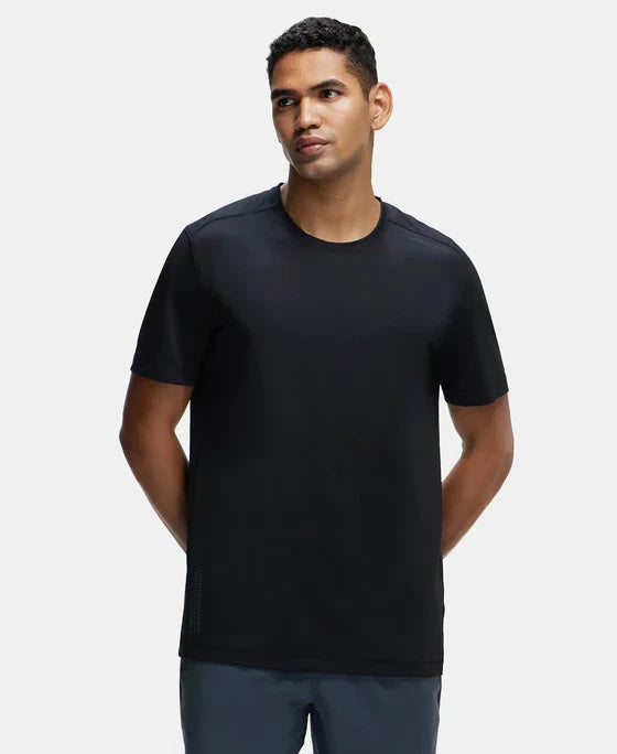 Jockey MV37 Men's Recycled Microfiber Elastane Stretch Fabric Round Neck Half Sleeve Breathable Mesh T-Shirt