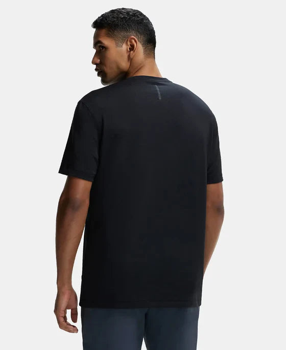Jockey MV37 Men's Recycled Microfiber Elastane Stretch Fabric Round Neck Half Sleeve Breathable Mesh T-Shirt