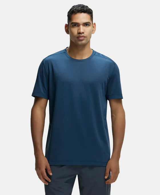 Jockey MV37 Men's Recycled Microfiber Elastane Stretch Fabric Round Neck Half Sleeve Breathable Mesh T-Shirt