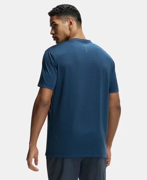 Jockey MV37 Men's Recycled Microfiber Elastane Stretch Fabric Round Neck Half Sleeve Breathable Mesh T-Shirt