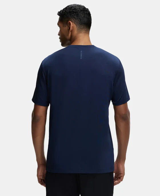 Jockey MV37 Men's Recycled Microfiber Elastane Stretch Fabric Round Neck Half Sleeve Breathable Mesh T-Shirt