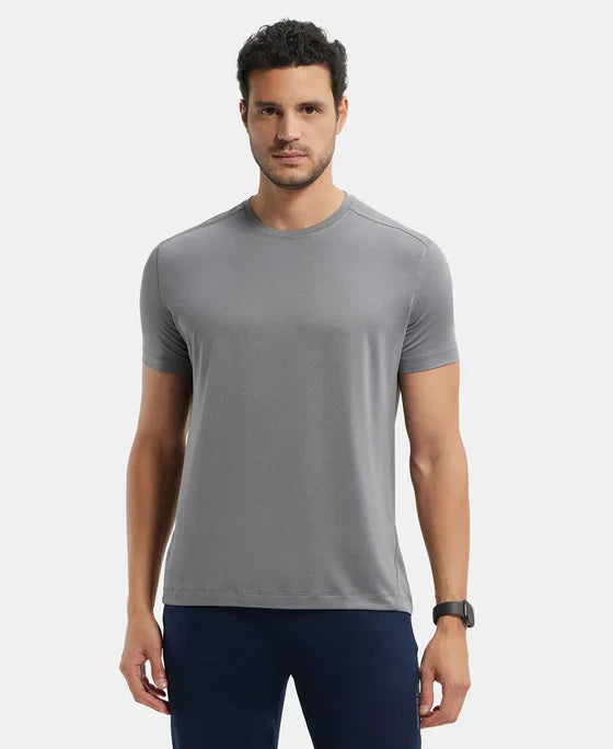 Jockey MV37 Men's Recycled Microfiber Elastane Stretch Fabric Round Neck Half Sleeve Breathable Mesh T-Shirt
