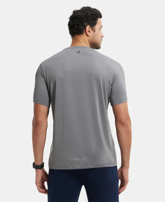 Jockey MV37 Men's Recycled Microfiber Elastane Stretch Fabric Round Neck Half Sleeve Breathable Mesh T-Shirt