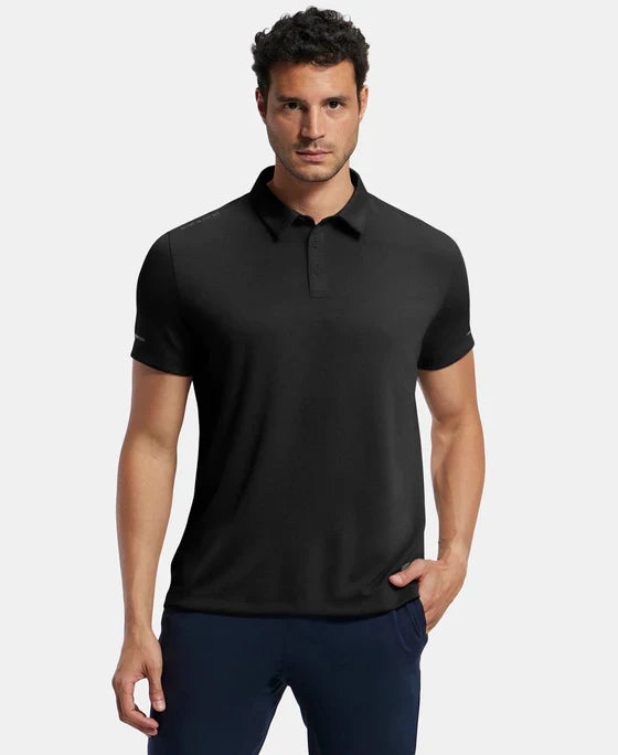 Jockey MV41 Men's Recycled Microfiber Elastane Stretch Half Sleeve Polo T-Shirt with Breathable Mesh