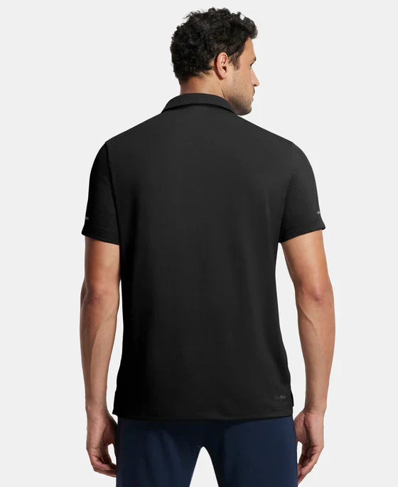 Jockey MV41 Men's Recycled Microfiber Elastane Stretch Half Sleeve Polo T-Shirt with Breathable Mesh