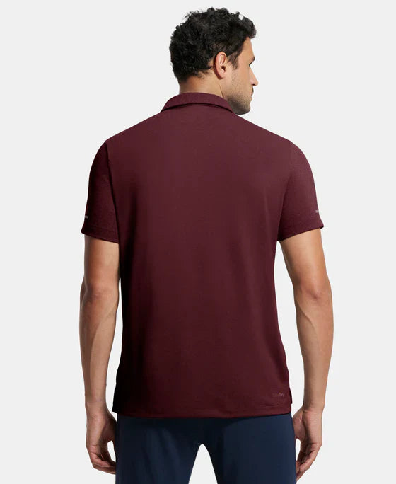 Jockey MV41 Men's Recycled Microfiber Elastane Stretch Half Sleeve Polo T-Shirt with Breathable Mesh