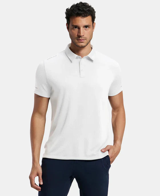 Jockey MV41 Men's Recycled Microfiber Elastane Stretch Half Sleeve Polo T-Shirt with Breathable Mesh