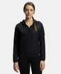 Jockey MW50 Women's Microfiber Relaxed Fit Raglan Styled Water Resistant Hoodie Jacket with StayDry Treatment
