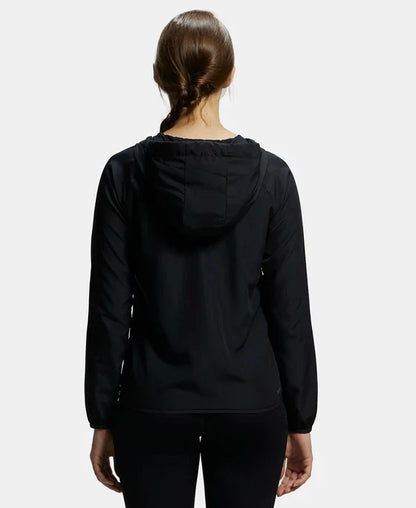 Jockey MW50 Women's Microfiber Relaxed Fit Raglan Styled Water Resistant Hoodie Jacket with StayDry Treatment