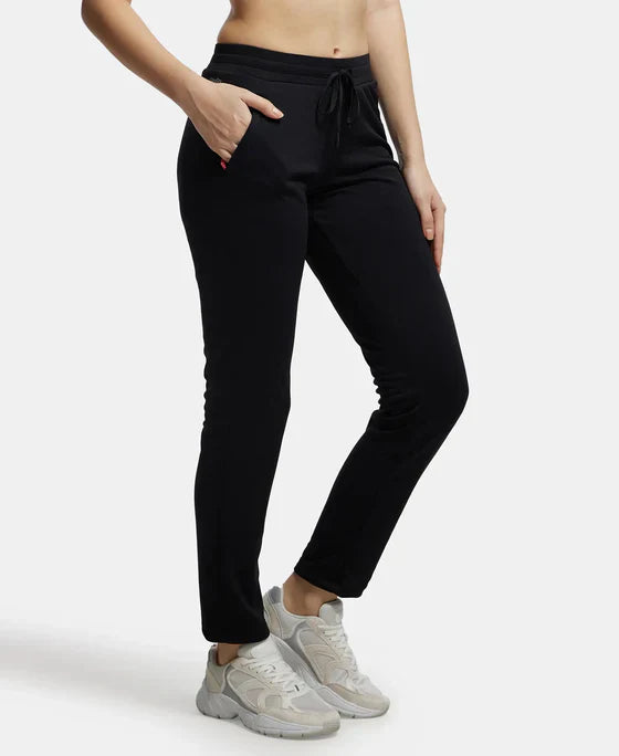 Jockey MW54 Women's Microfiber Fabric Straight Fit Trackpants