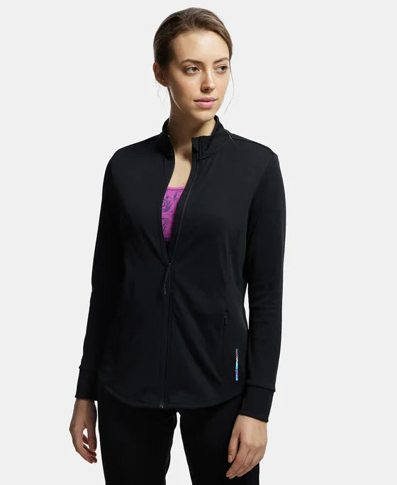 Jockey MW67 Women's Microfiber Relaxed Fit Jacket with Curved Back Hem and StayDry Treatment