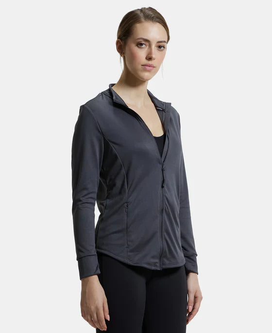 Jockey MW67 Women's Microfiber Relaxed Fit Jacket with Curved Back Hem and StayDry Treatment