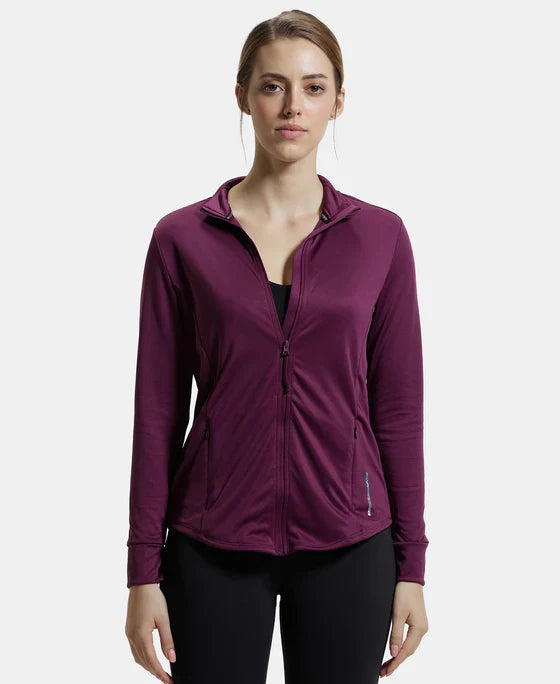 Jockey MW67 Women's Microfiber Relaxed Fit Jacket with Curved Back Hem and StayDry Treatment