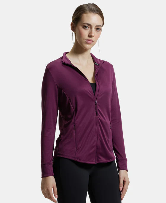 Jockey MW67 Women's Microfiber Relaxed Fit Jacket with Curved Back Hem and StayDry Treatment