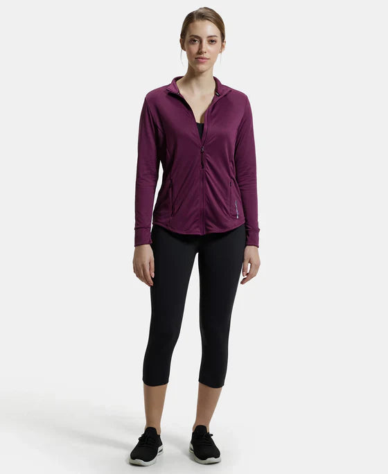 Jockey MW67 Women's Microfiber Relaxed Fit Jacket with Curved Back Hem and StayDry Treatment