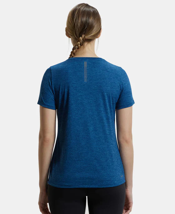 Jockey MW71 Women's Microfiber Polyester Fabric Relaxed Fit Solid Round Neck Half Sleeve T-Shirt