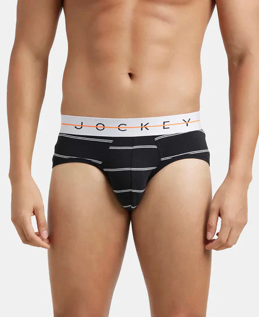 Jockey NY01 Super Combed Cotton Elastane Stretch Printed Brief with Ultrasoft Waistband