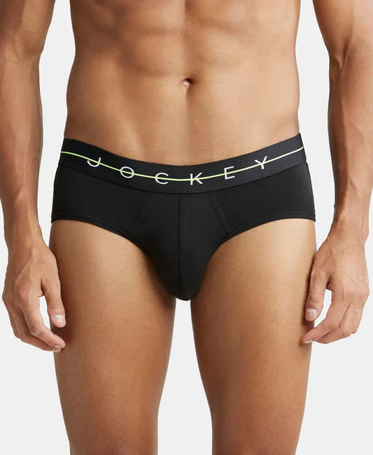 Jockey NY15 Men's Super Combed Cotton Elastane Solid Brief with Ultrasoft Waistband