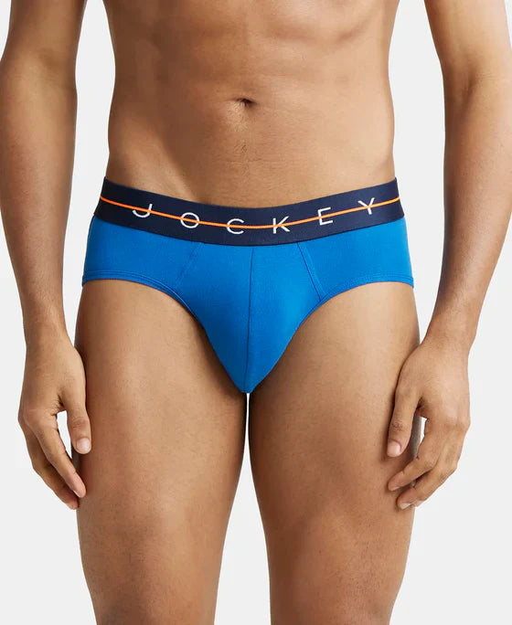 Jockey NY15 Men's Super Combed Cotton Elastane Solid Brief with Ultrasoft Waistband