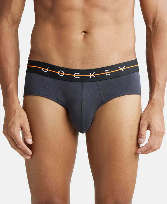 Jockey NY15 Men's Super Combed Cotton Elastane Solid Brief with Ultrasoft Waistband