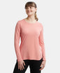 Jockey RX21 Women's Micro Modal Cotton Relaxed Fit Solid Round Neck Full Sleeve T-Shirt with Curved Hem Styling