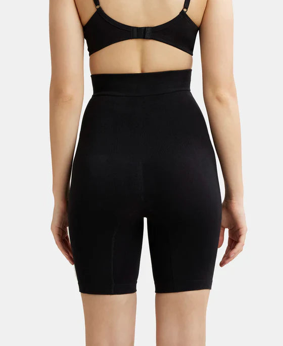 Jockey SH08 Women's High-Waist Cotton Rich Elastane Stretch Seamfree Shorts Shapewear with Breathable Inner Thigh Panel